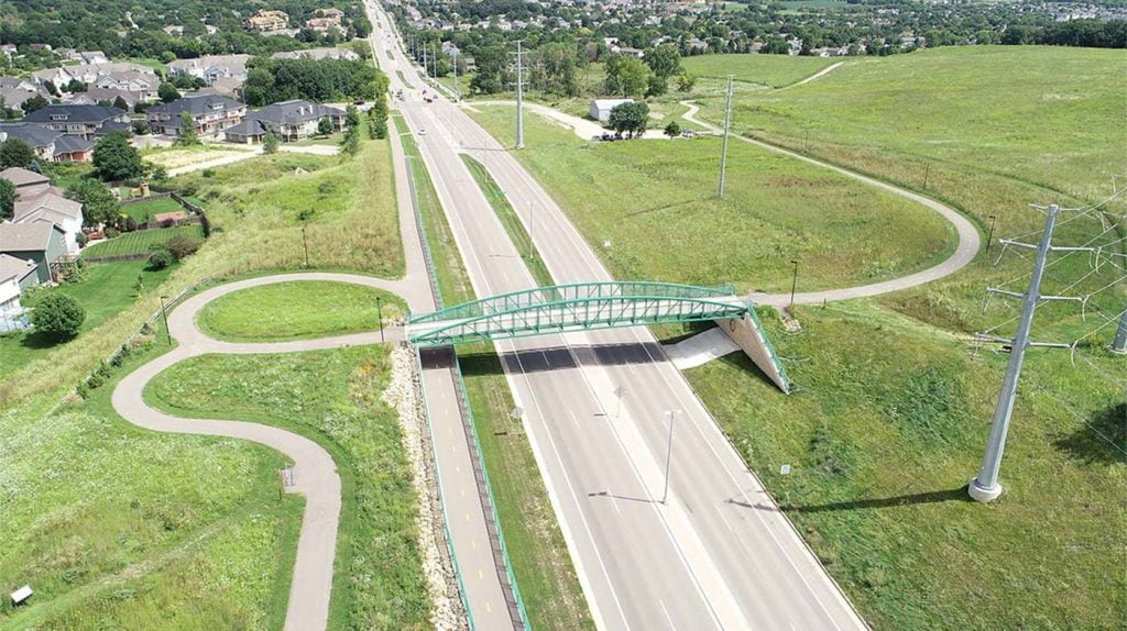 Bridge over a highway