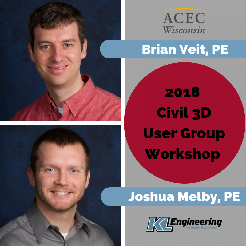 KL's Veit & Melby to Present at 2018 Civil 3D User Group Workshop