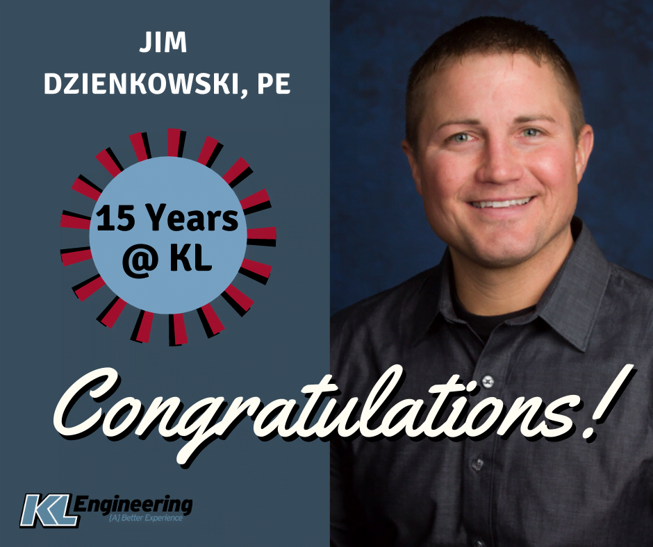 Jim Dzienkowski, PE - 15 Years at KL