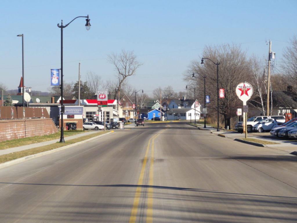 a street in Independence, WI