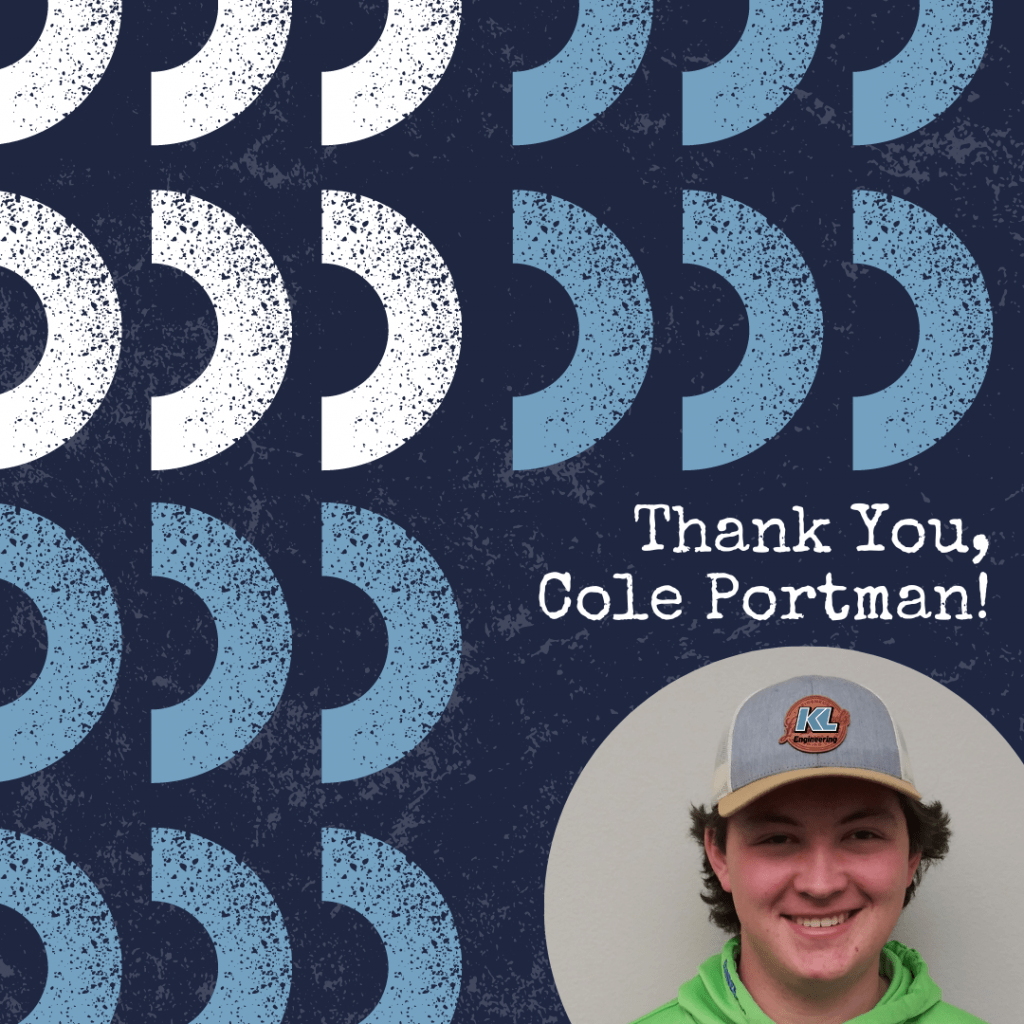 Thank You, Cole Portman!