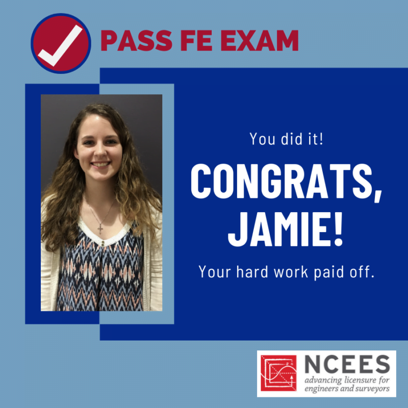 Jamie Dalheim - FE Exam Passed!
