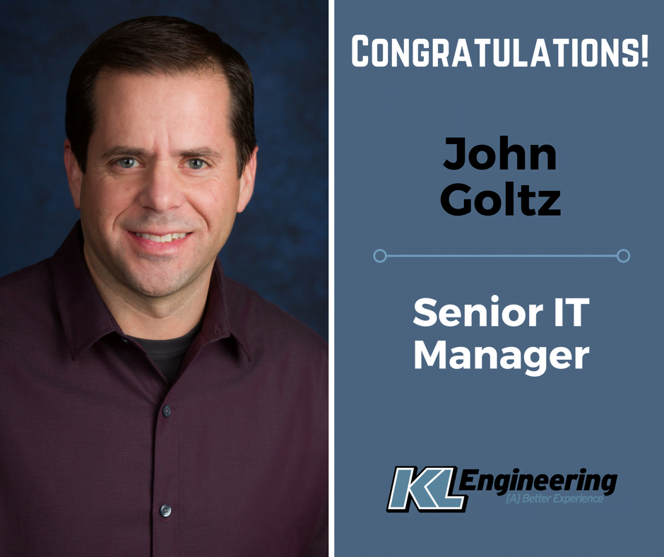 John Goltz Promotion - Senior IT Manager
