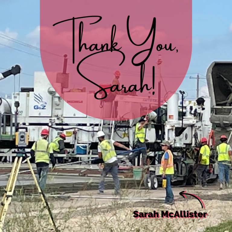 Thank you, Sarah McAllister!