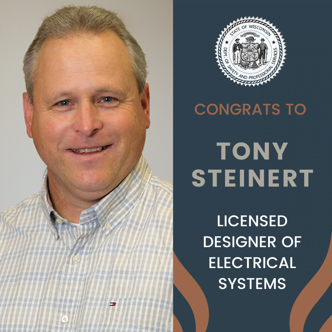 Tony Steinert Designer of Electrical Systems License KL Engineering