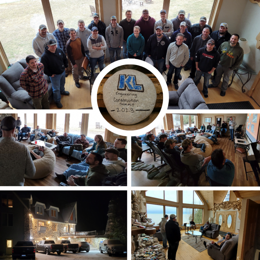 Photos of our team gathered at a beautiful retreat center in WI.
