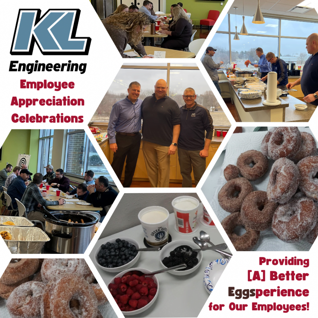 Hexagon shaped photos of people eating breakfast