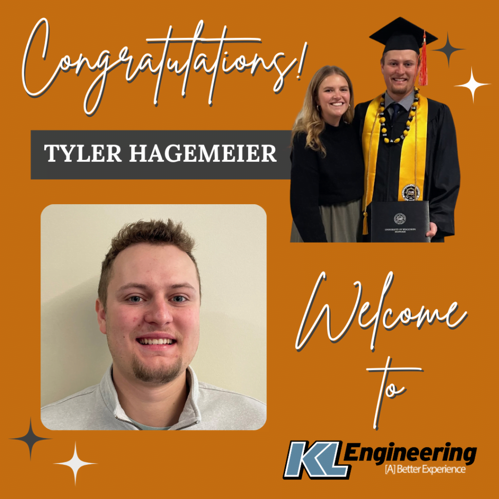 Photo of Tyler at graduation and also on his first day at KL.