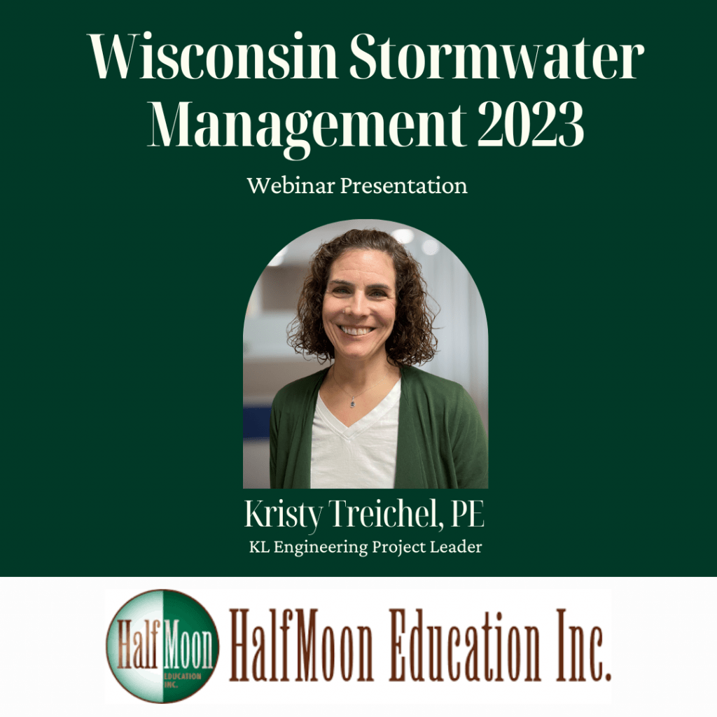 Photo of Kristy Treichel in an arched shape on a green background with HalfMoon logo and webinar title mentioned in post text.
