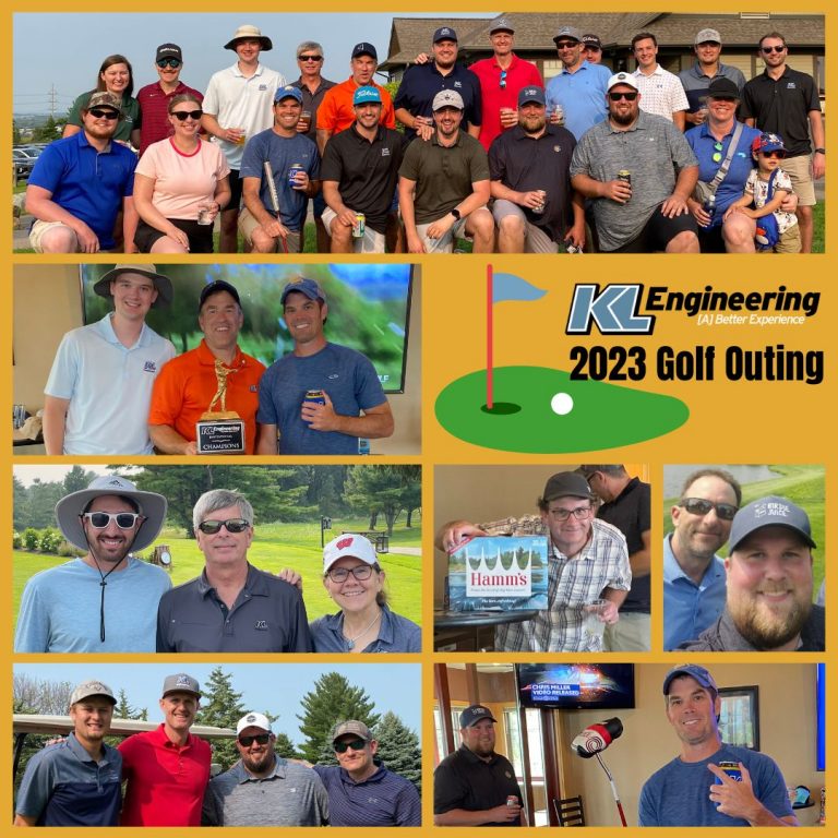 Photos from the event – the group gathered on the lawn, players posed, the winning team with trophy, and other players with prizes.
