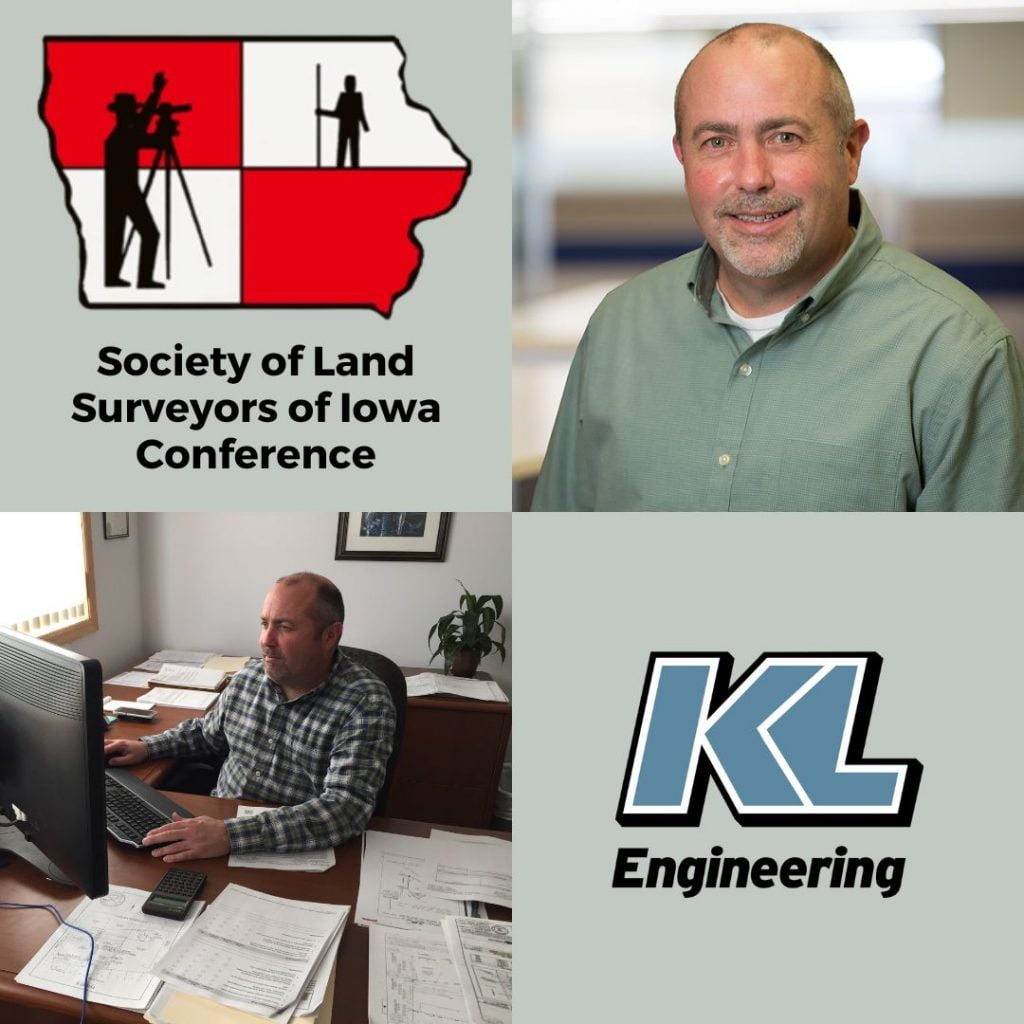 Photos of Tim Held - headshot and working at his desk - with KL logo and conference logo.