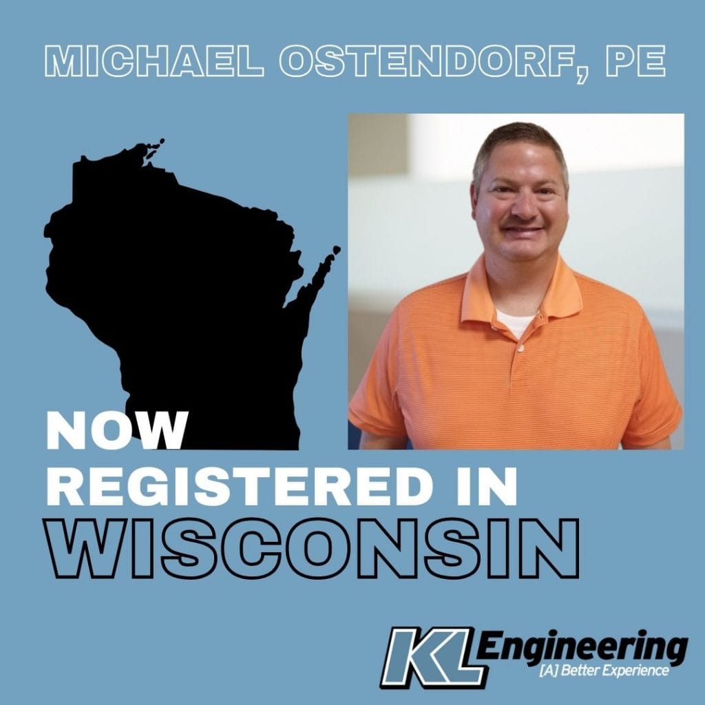 Graphic includes the silhouette of the state of Wisconsin, Michael Ostendorf's headshot and name, and the text "now registered in Wisconsin."