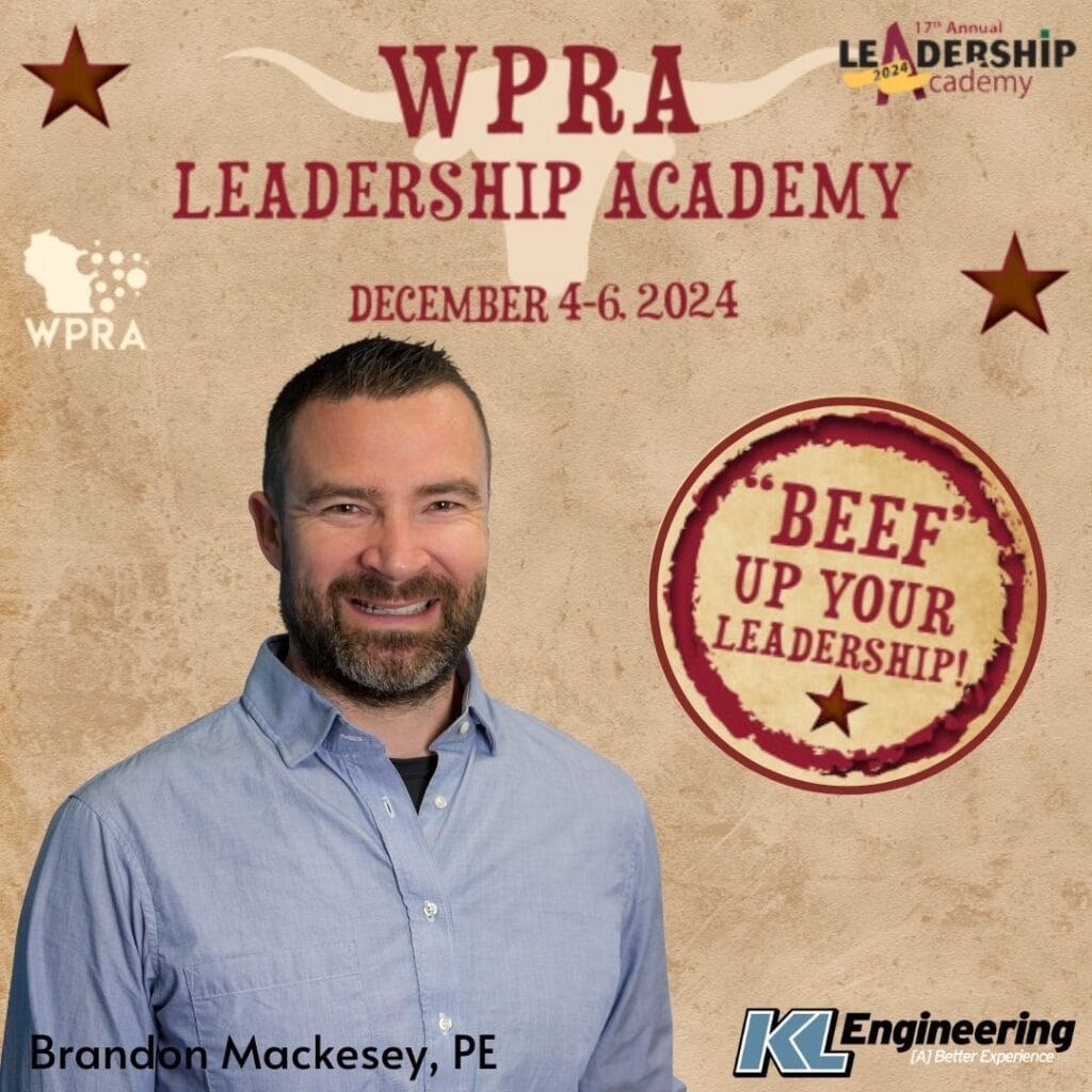Graphic includes Brandon Mackesey's headshot, along with the tagline for the WPRA Leadership Academy.