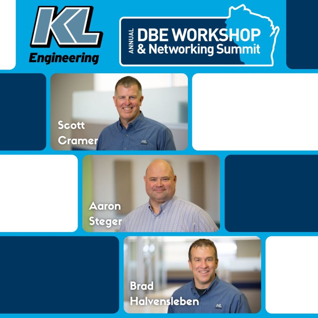 Graphic includes headshots of the people mentioned in the post, along with the DBE Wisconsin Networking Summit logo and details about the conference.
