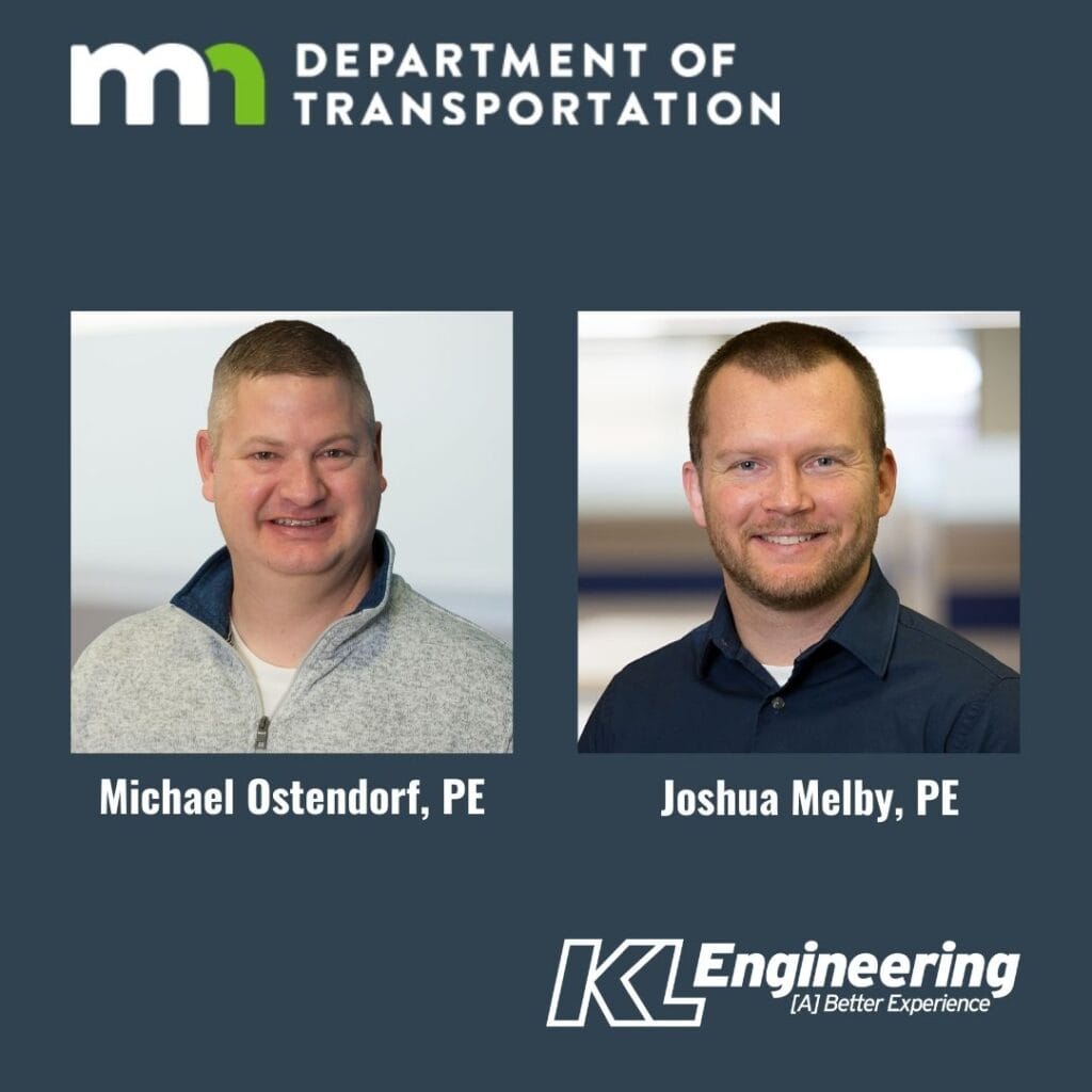 Graphic includes headshots of the people attending the conference, the KL logo, and the MNDot logo.