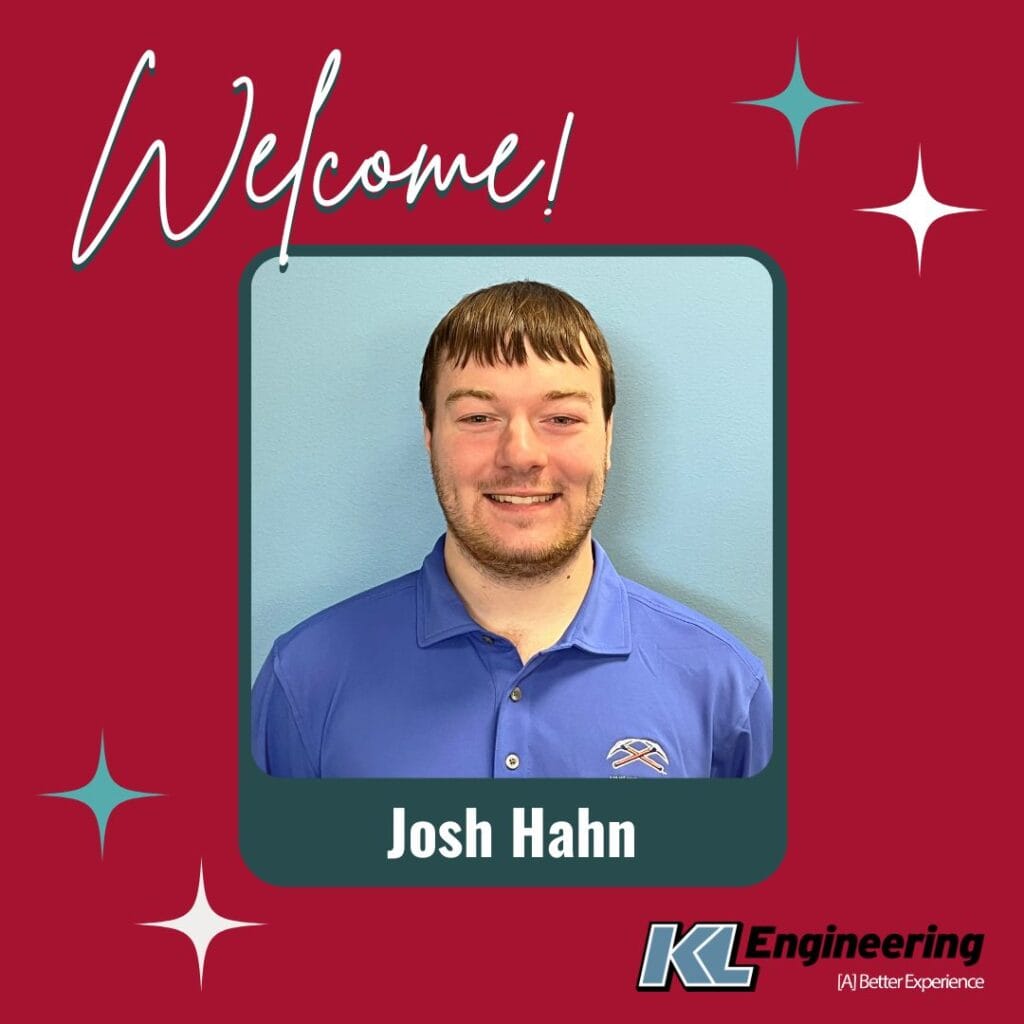 Graphic includes a headshot on a red background with their name and the KL Engineering logo.