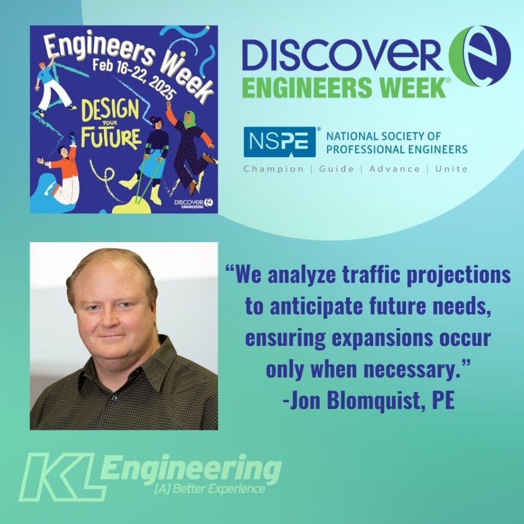 Graphic includes headshot of Jon Blomquist as well as the logos for EWeek 2025 and DiscoverE. KL Logo is also included in the bottom left corner. Blue and green gradient background.