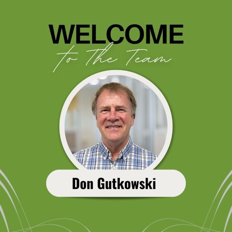 Graphic includes a photo of Don on a light green background, as well as some light grey accents along the bottom.