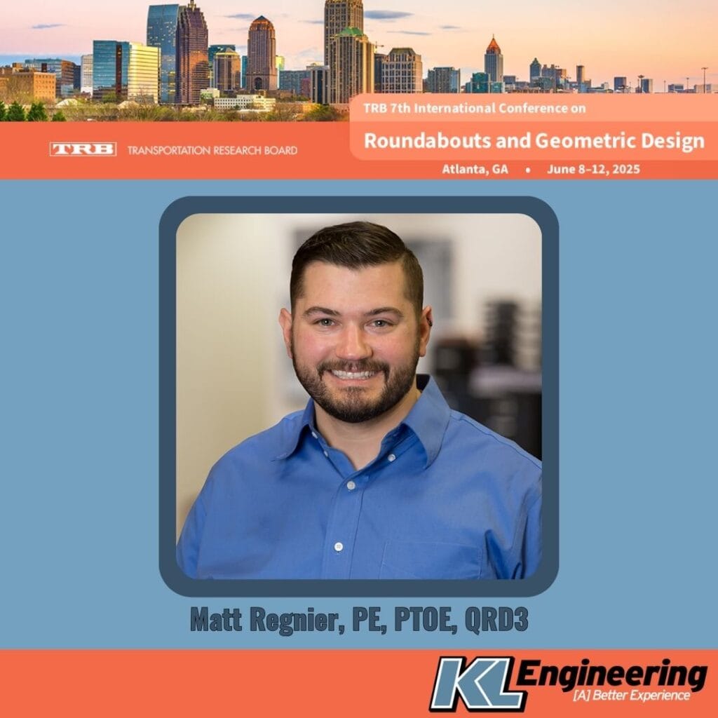 Graphic includes Matt's headshot with a light blue background, as well as orange accents to match the conference logo on the top and bottom of the graphic.