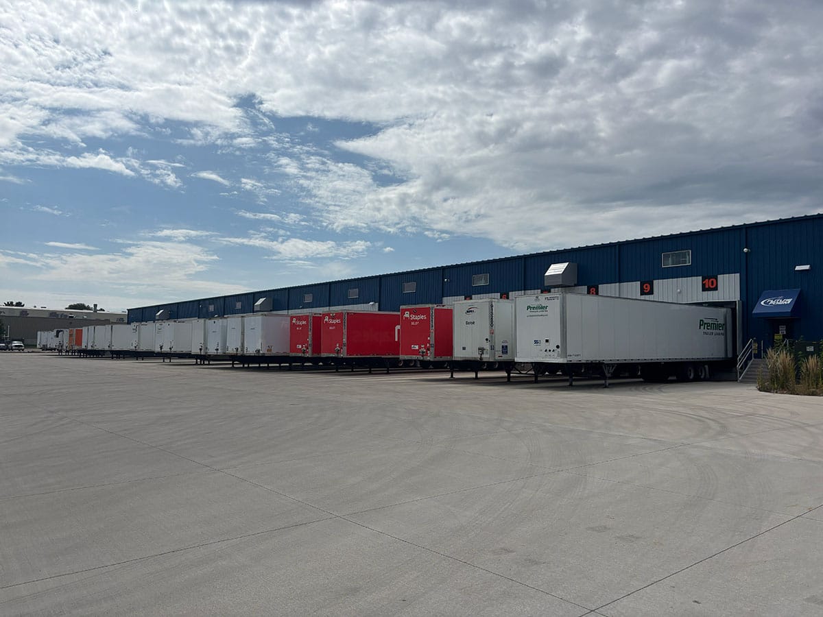 Future Foam Inc - ground view of facility showing semi-trucks in docking area.