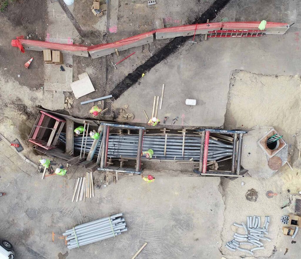 Photo of Duct Bank work on Wilson & Doty Streets in Downtown Madison, WI