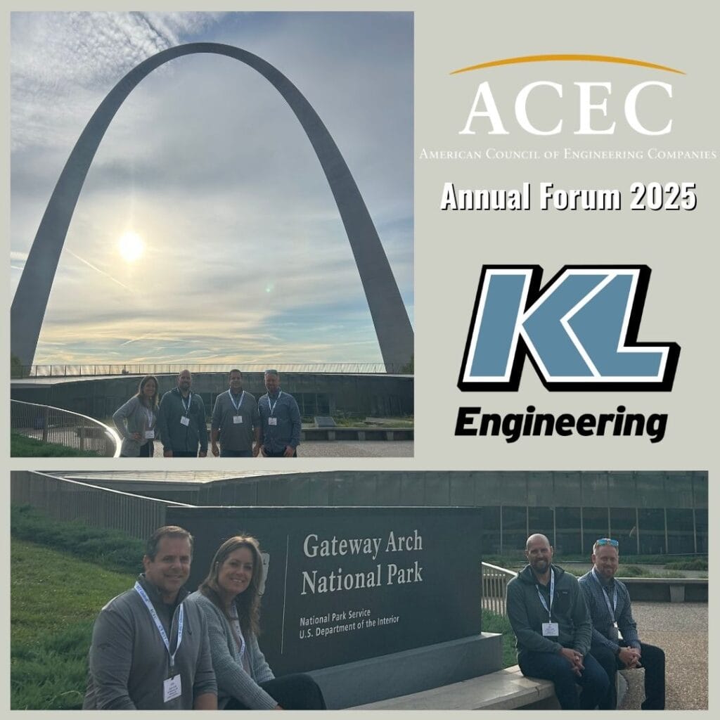 Graphic includes a photo of the people who attended the Conference by the famous Gateway Arch in Gateway Arch National Park.