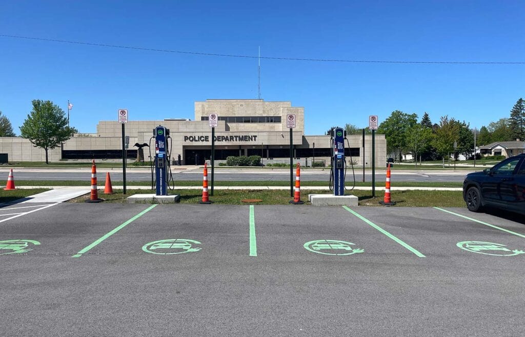 Vine Street Parking Lot and EV Charging Stations in West Bend, WI