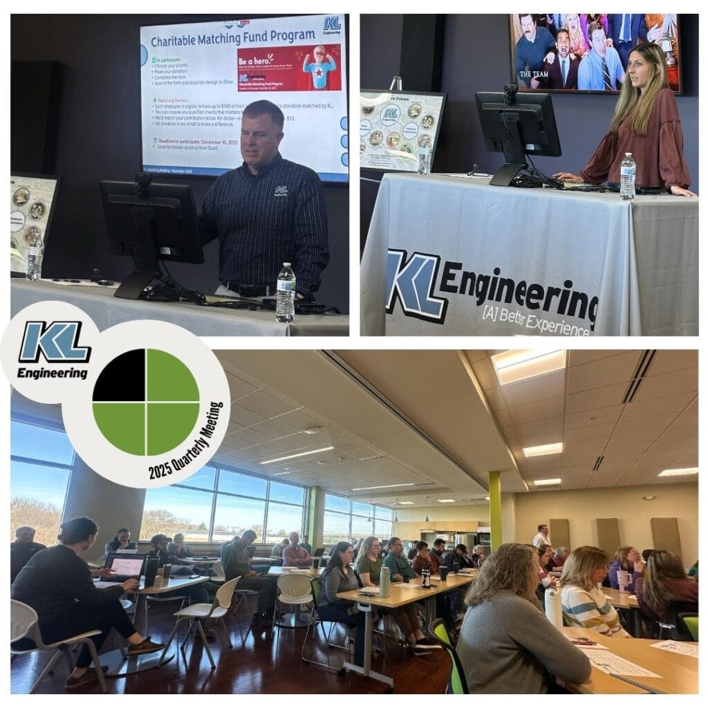 Graphic includes a collage of photos from the meeting, as well as the KL Logo.