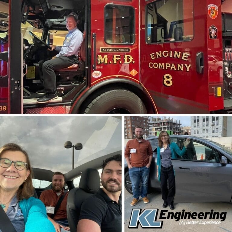 Graphic includes a collage of photos from the conference, as well as the KL Engineering logo.