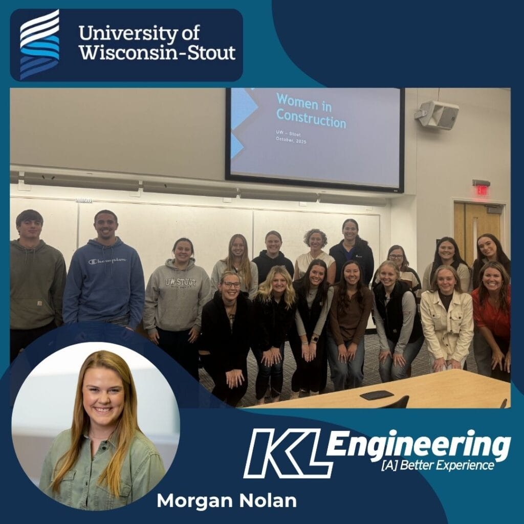 Graphic includes a photo from the event as well as Morgan Nolan's headshot and the KL Logo.