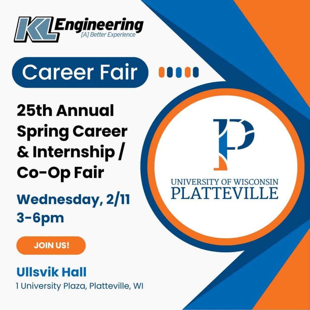 Graphic includes the UW-Platteville logo, details about the career fair.