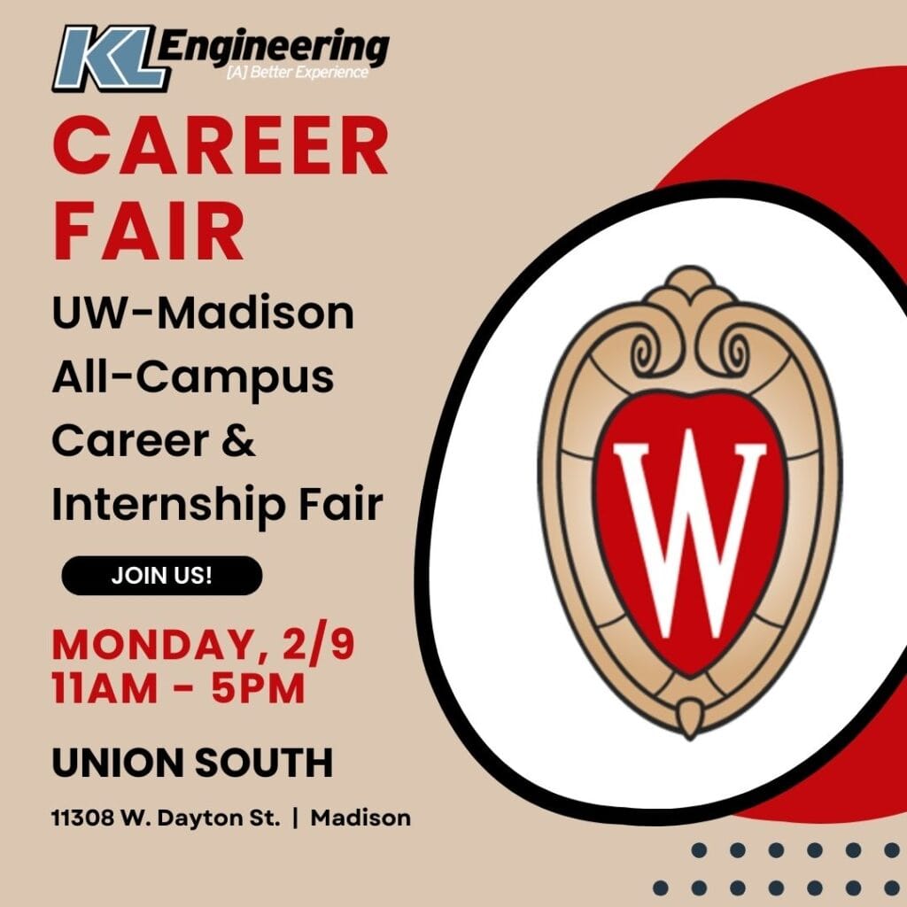 Graphic includes the UW-Madison logo, details about the career fair.