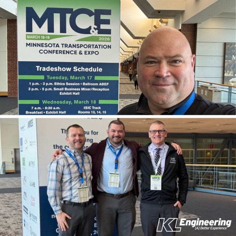 Graphic includes two photos from the event, as well as the KL Engineering logo.