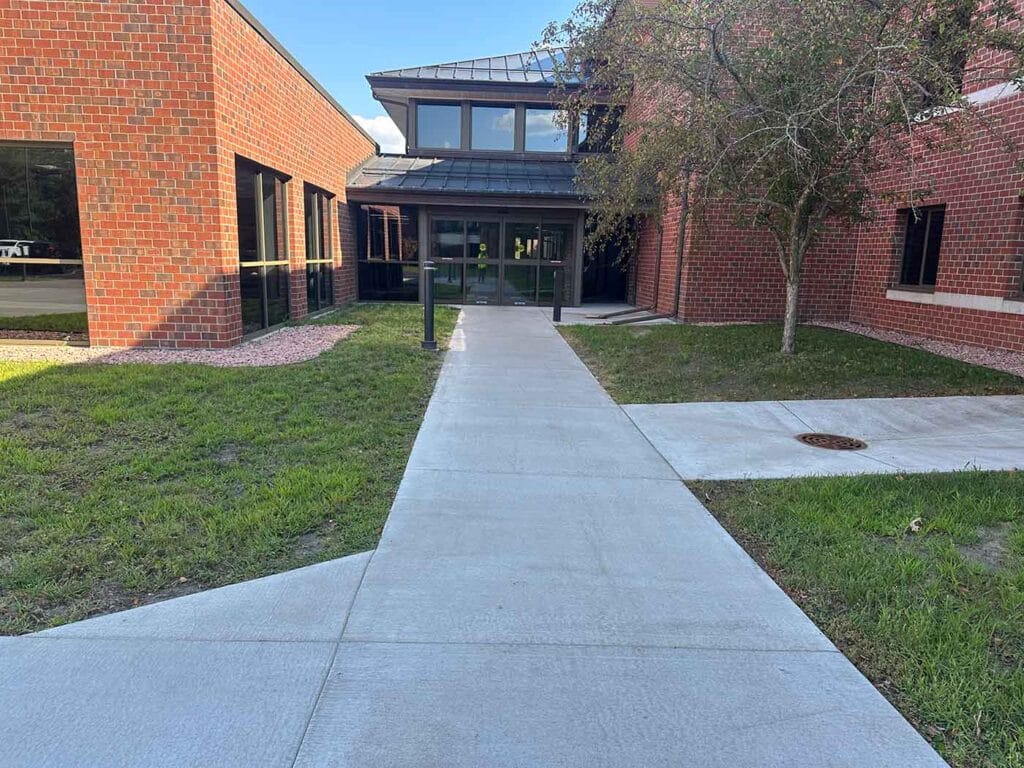 Fort McCoy Military Academy Storm Sewer Piping project photo showing some of the drainage solutions.