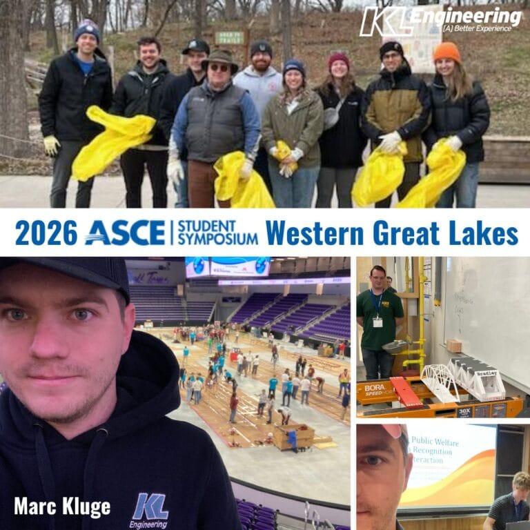 Graphic includes a collage of photos from the event, including a group photo of the clean up event.