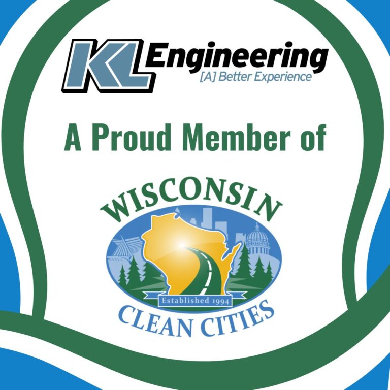 Grapihc includes the logos for WCC and KL Engineering, as well as green and blue accents around the outside of the graphic.