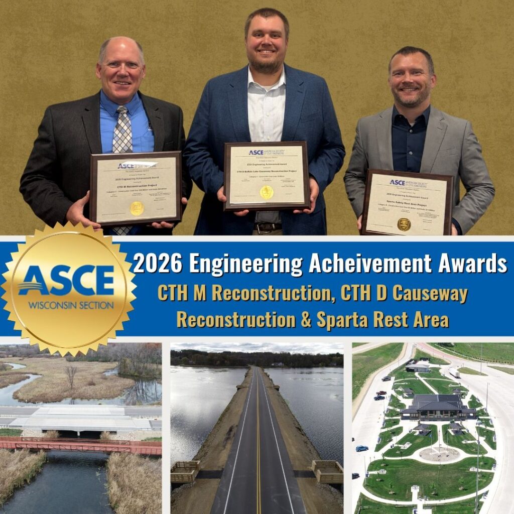 Graphic includes a group photo at the event, as well as a collage of projects recognized by the awards mentioned in the post.