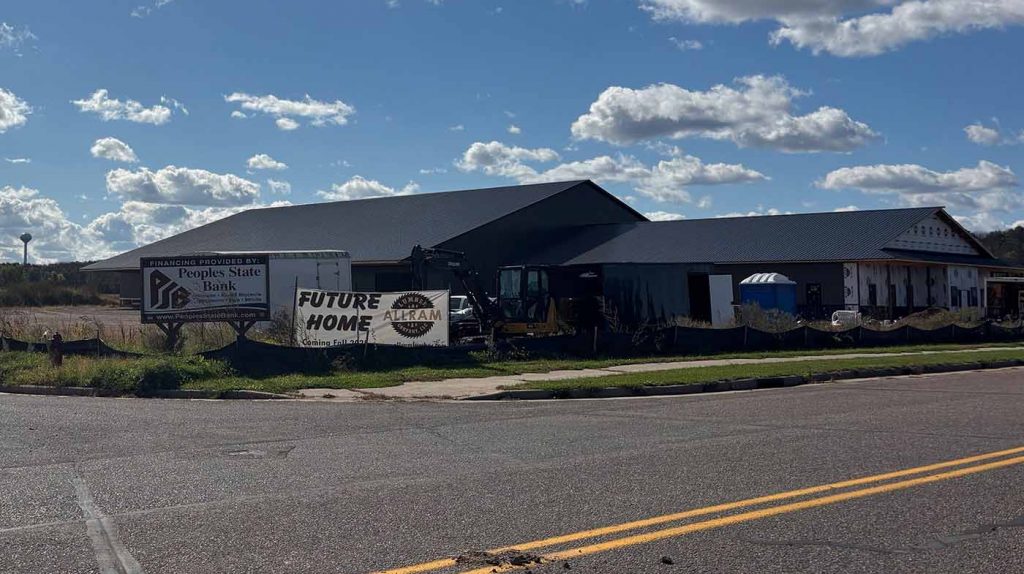 Allram Lumber Rice Lake Facility in Wisconsin in progress exterior photos.