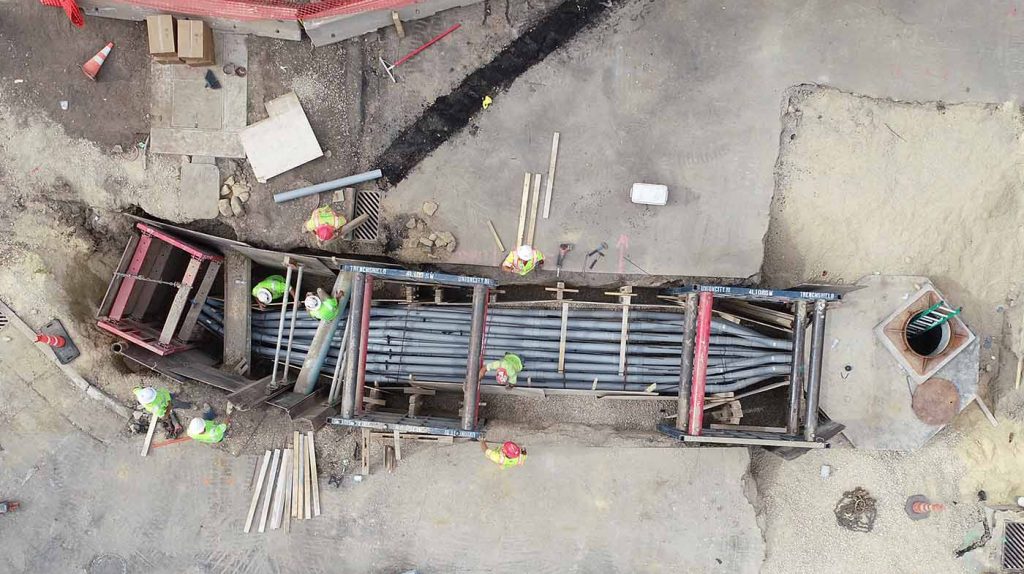 Photo of Duct Bank work on Wilson & Doty Streets in Downtown Madison, WI