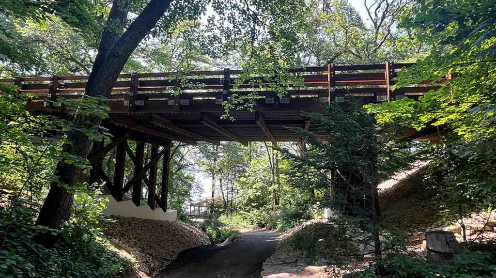 Full Bridge_1400H_IMG_7833 Lake Mendota Drive Bridge photo showing full bridge as seen by path below.
