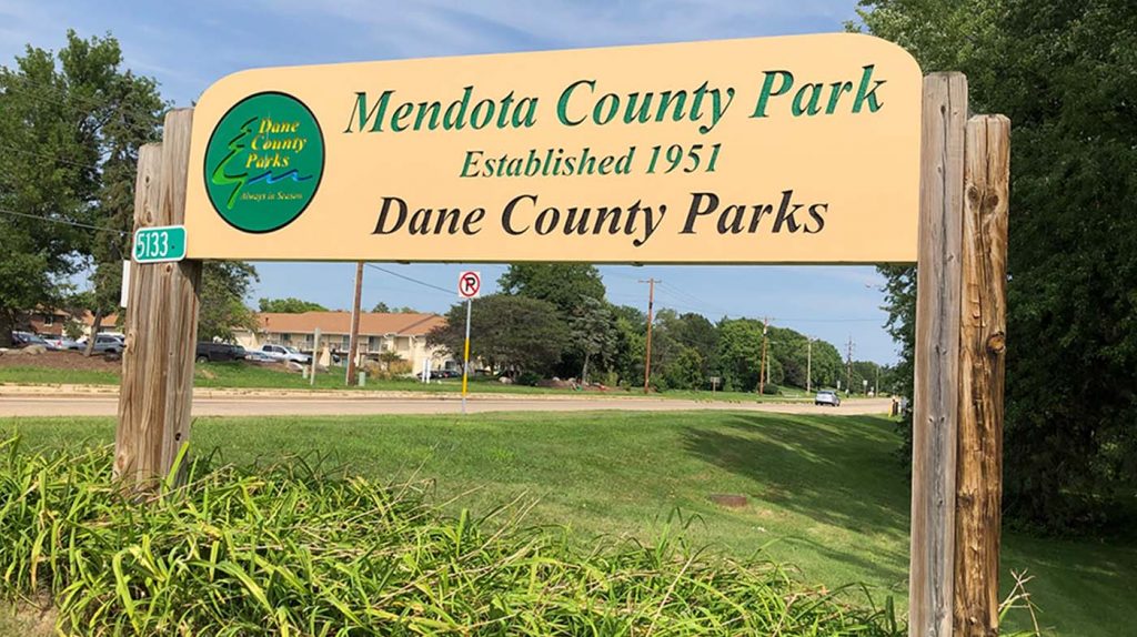 Mendota CPk_Sign_1400 Mendota County Park Sign in Middleton, Wisconsin