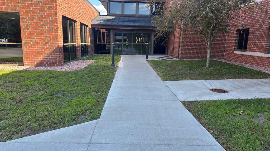 Fort McCoy Military Academy Storm Sewer Piping project photo showing some of the drainage solutions.